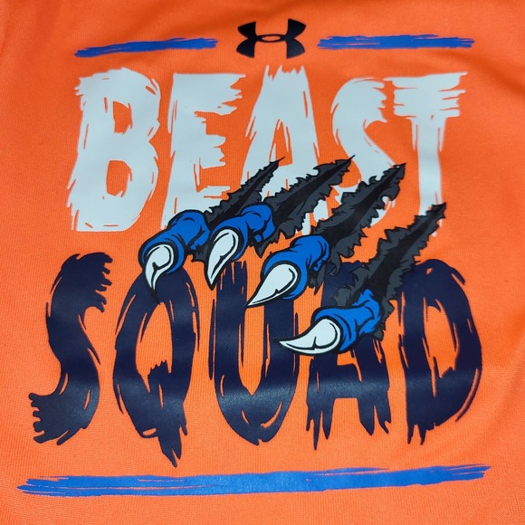 Under Armor 3-6 Months Onesie Bodysuit Beast Mode Short Sleeve Orange - Picture 3 of 10